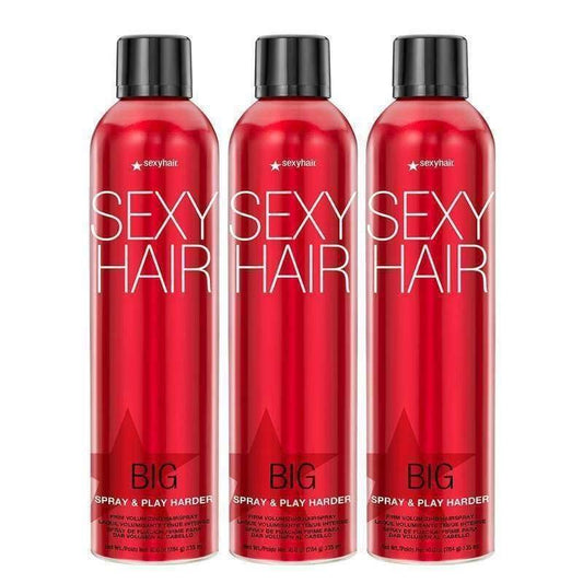 Sexy Hair Spray & Play Harder Firm Volumizing Hairspray, 10oz 3 Pack