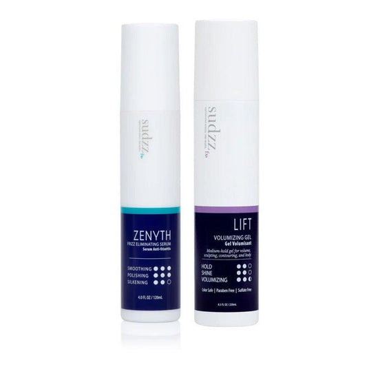 SudzzFx Zenyth and Zephyr Combo Frizz Eliminator 4 oz and Volumizer 8 oz