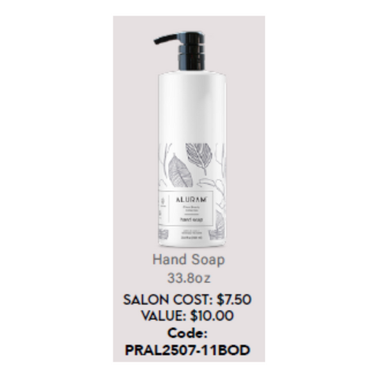 Aluram 25% OFF Backbar Promotion - Signature Hand Soap 33oz