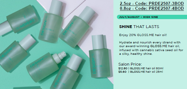 Design.Me 20% OFF Gloss.Me Hair Oil 2.5oz Promotion